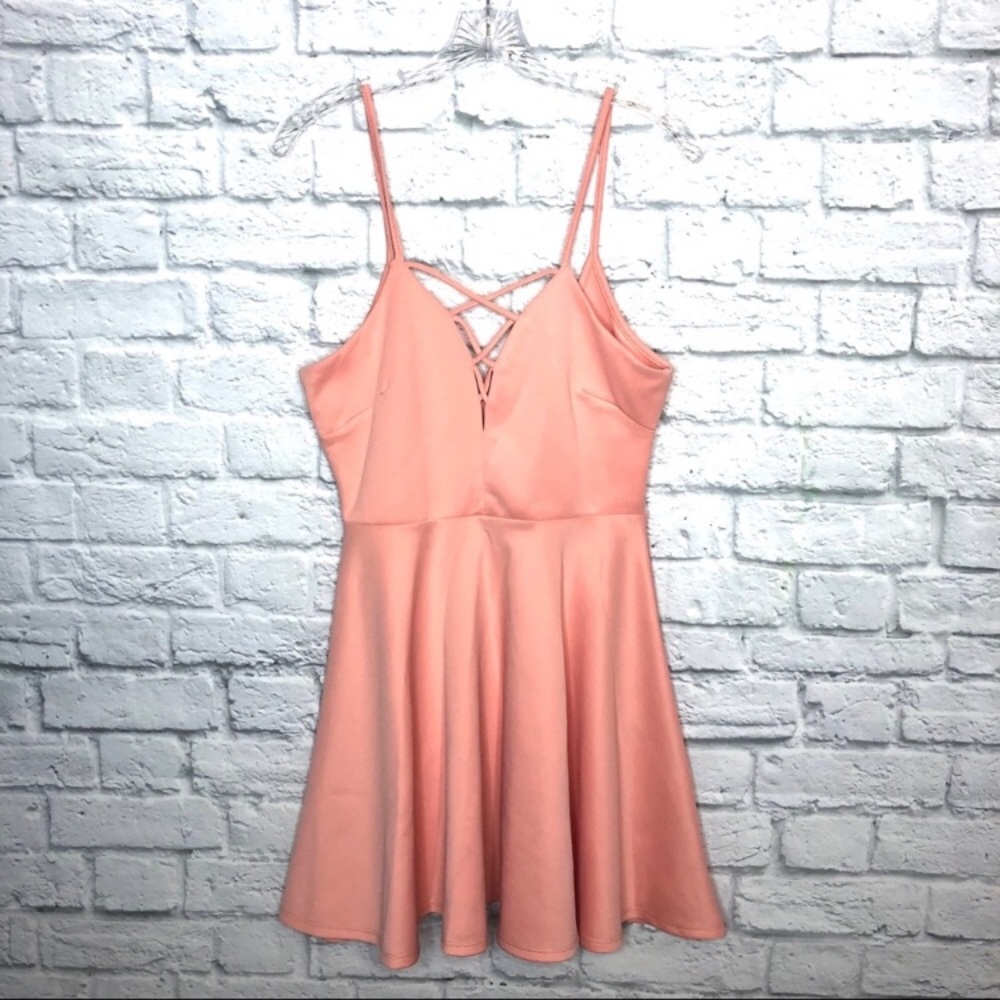 Papaya Peach Skater dress